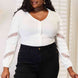 Double Take V-Neck Dropped Shoulder Blouse
