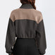 Contrast Drawstring Zip Up Jacket