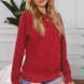 Round Neck Raglan Sleeve Exposed Seam Sweatshirt