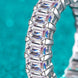 10.5 Carat Moissanite Rhodium-Plated Ring