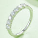 Moissanite Platinum-Plated Half-Eternity Ring