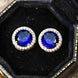 Contrast 2 Carat Moissanite Platinum-Plated Stud Earrings