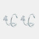 Moissanite 925 Sterling Silver Cuff Earrings