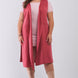 Plus Open Front And Side Sleeveless Long Vest
