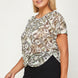 Plus Size, Money Print Mesh Tee