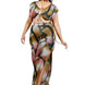 Plus Knitted Color Painting 2 Piece Pants Set