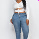 Plus Size Drawstring Ruched Cutout Crop Top
