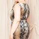 Velour Snake Print Plus Mini Dress