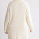 High Cowl Neck Bouclé Long Sleeve Sweater Dress