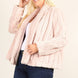 Plus Size Faux Fur Jackets With Open Front And Loose Fit