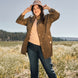 Plus Size Glossy Drawstring Hem Button-down Coach Jacket