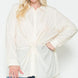 Twisted Knot Detail Oversized Satin Shirt