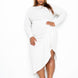 Asymmetrical Sweater Dress With Waterfall Ruffle