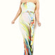 Plus Off Shoulder Color Brushed Tie Waist Jumpsuit