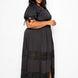 Puff Sleeve Maxi Dress With Lace Insert