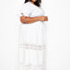 Puff Sleeve Maxi Dress With Lace Insert