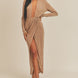 Pecan Brown Open Front Dress