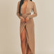 Pecan Brown Open Front Dress
