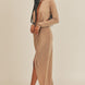 Pecan Brown Open Front Dress
