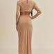 Pecan Brown Open Front Dress