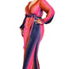 Plus Gradient Stripe 2 Piece Maxi Skirt Set
