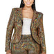 Plus Disco Metallic Sequins 2 Piece Jacket Set