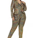 Plus Disco Metallic Sequins 2 Piece Jacket Set