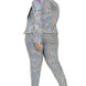 Plus Disco Metallic Sequins 2 Piece Jacket Set