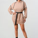 Double Zipper Long Sleeve Hooded Mini Dress