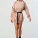 Double Zipper Long Sleeve Hooded Mini Dress