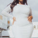 Translucent Silver Rhinestone Plus Midi Dress