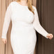 Translucent Silver Rhinestone Plus Midi Dress