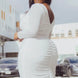 Translucent Silver Rhinestone Plus Midi Dress