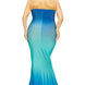 Plus hot summer gradient tube maxi dress