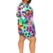Electric leopard off shoulder bubble mini dress