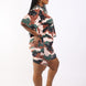 Camo Printed Crop Top And Biker Short Set