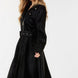 Waist Belt Tacked Faux Suede Coat Solid Coat