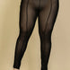 Plus Size Seam Front High Waist Mesh Leggings