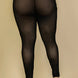 Plus Size Seam Front High Waist Mesh Leggings