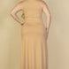 Plus Size Plunge Neck Thigh Split Maxi Dress
