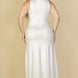 Plus Size Plunge Neck Thigh Split Maxi Dress