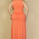 Plus Size Plunge Neck Thigh Split Maxi Dress