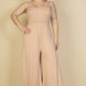 Plus Size Button Front Wide Leg Jumpsuit