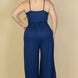 Plus Size Button Front Wide Leg Jumpsuit
