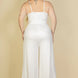 Plus Size Button Front Wide Leg Jumpsuit