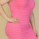 Plus Size Bubble Fabric One Shoulder Bodycon Mini Dress