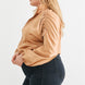 Plus Satin Zip-up Ruched Long Sleeve Cropped Bomber Jacket