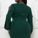 Rhinestone Cuffs Plus Size Mini Dress