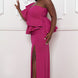 Glitter Ruffle Across Body Plus Size Maxi Dress