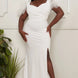 Mesh Tulle Shoulder Plus Size Maxi Dress